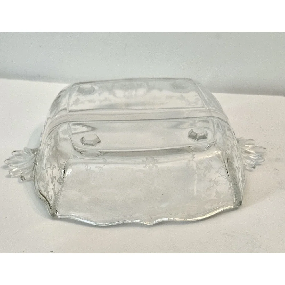 Fostoria Navarre Clear Baroque 2 Part Handled‎ Relish 7.75
